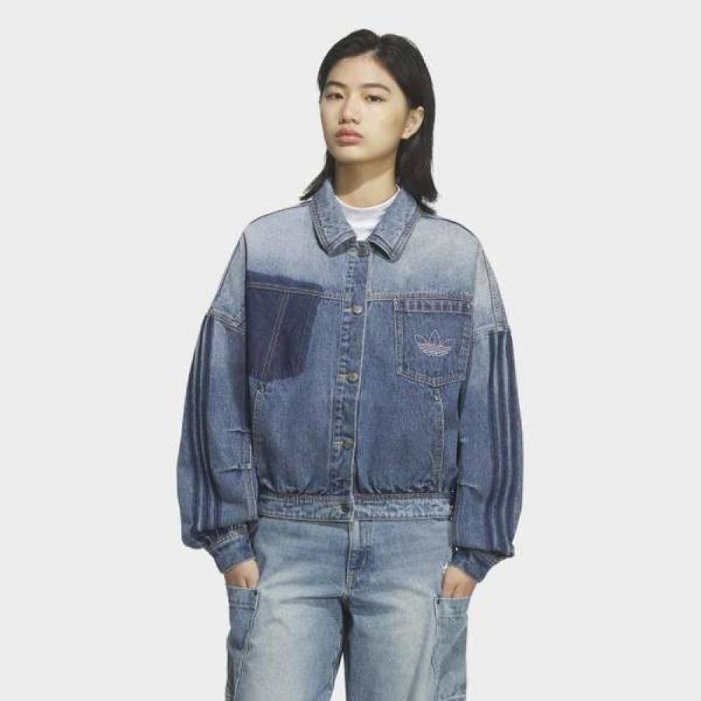 AdidaS Women S looSe Fit Denim Jacket Kr5042 AXS