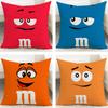Brand MMS Chocolate Cushion Cover Cushion Covers Natural Linen Breathable Sofa Bedroom Decor Pillowcase