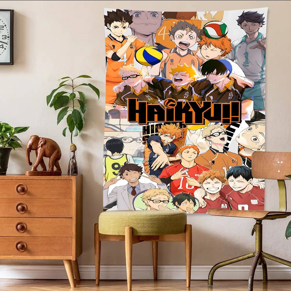 Haikyuu Anime Volleyball Happy Birthday Party Backdrop Decoration Kids Boy Baby Shower Anime Photography Background polyester