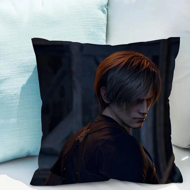Leon Kennedy Soffkuddar Kudde för Sovrum Sängkudde Heminredning av Modernt Sofföverdrag Dekoration Vardagsrum Kort Plysch