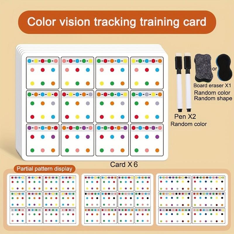 6pcs Visual Ttracking Workbook Montessori Attention Training Cards Practice for Kids Erasable Pen Training Connection Card