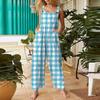 Women's Casual Jumpsuit Sleeveless Gradient Stripe Printed Cotton Jumpsuit