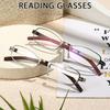 Fashion Small Frame Square Metal Glasses Vintage High Quality Luxury Presbyopic Glasses Daily Leisure Travel Reading Glasses
