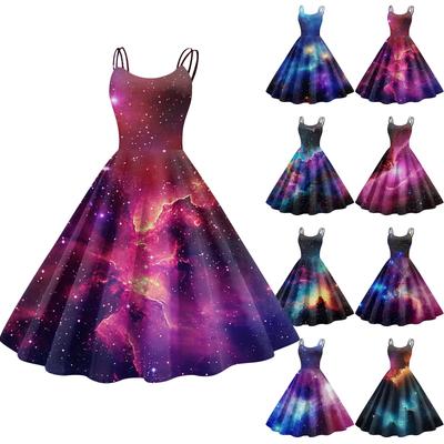 Women's Fashion  Printed Sexy Strapless Gothic Cocktail Dress Punk, Vintage Dress.