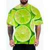 Summer 3D Printed Cartoon Anime Loose Men's Short Sleeved T-shirt