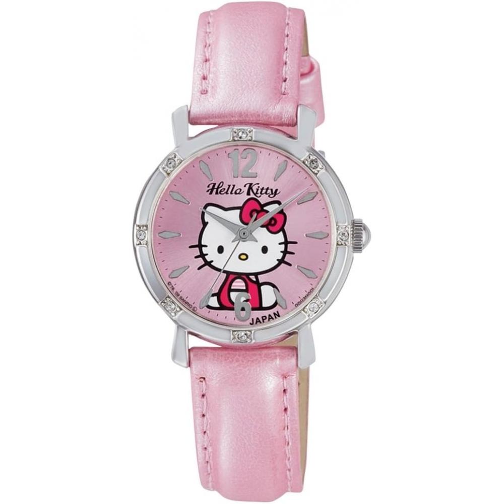

Нет QQ [гражданин QQ] Часы Аналоговые Hello Kitty Водонепроницаемый кожаный ремешок Сделано в Японии 0003n001 Женские S розовый розовый