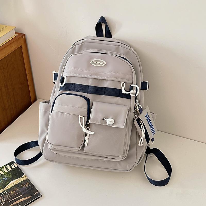 Schoolbag Japanese Harajuku retro tooling schoolbag, junior high school student large-capacity backpack male tide ins campus style backpack female