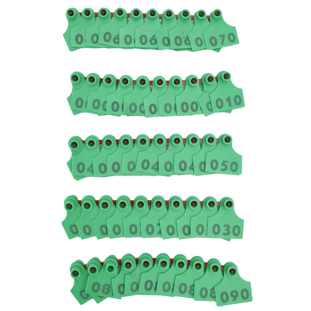 100Pcs TPU Cow Ear with Number 001‑100 Ear Label Farm Livestock Accessory