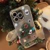 Applicable To Apple 16 Mobile Phone Case 17promax Snowman Christmas Tree Iphone14 Autumn and Winter Cartoon 13 Lens Film Hard