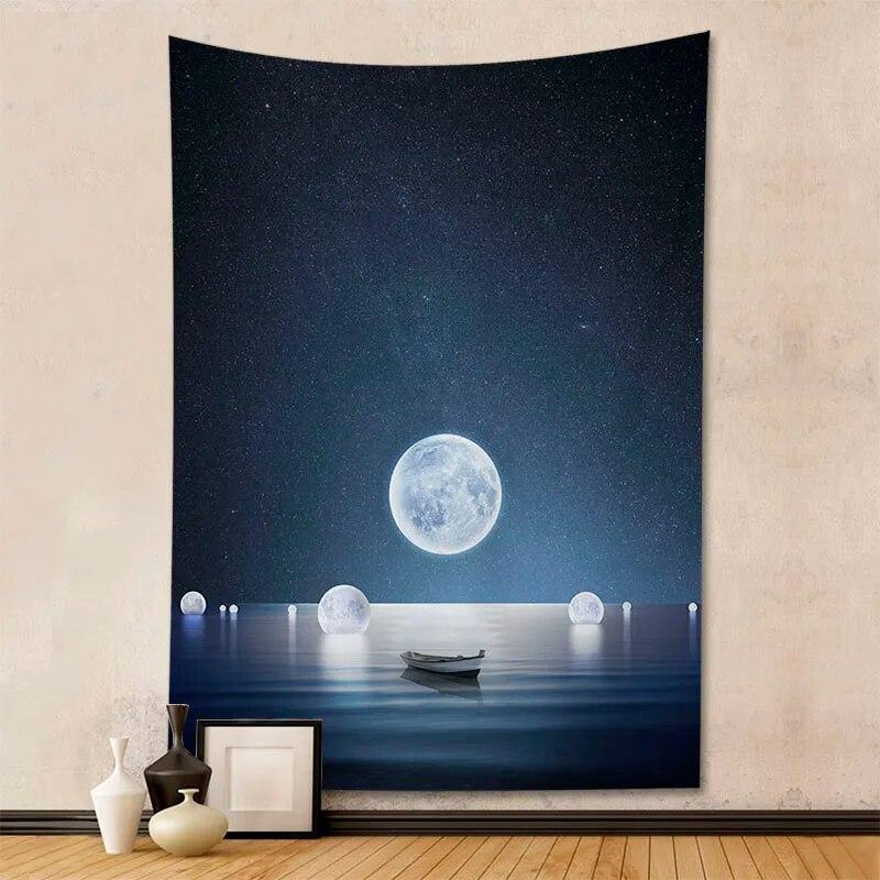 Tapestry beautiful starry sky moon room decoration home life wall hanging background cloth