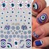2Pcs Unique Design Halloween Nail Stickers Cartoon Devil Eye Ghost Skull Cat for Exclusive Halloween Party Nail Decor