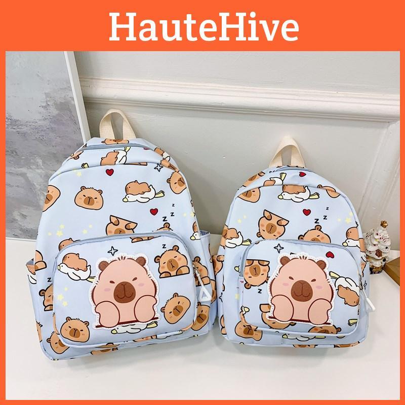 Trendy Childrens Capybara Backpack Stylish Nylon School Bag For Boys And Girls