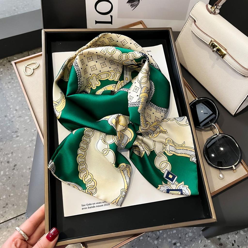 Luxury Design Long Silk Scarf Bag Tie Women Neck Skinny Scarves Hair band Foulard Horse Print Brand Lady Neckerchief Ribbon