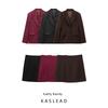 Kaslead New Arrival Women's Clothing Fashion Style Fashion Waist-Tight Suit Outwear Casual Pants Skirt Three-Piece Suit