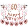 Happy Birthday Number Star Balloons Confettis Set Home Restaurant Party Decor