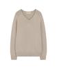 SIYAZU Sikn2156 Wool Blend Loose V-Neck Knit_Beige