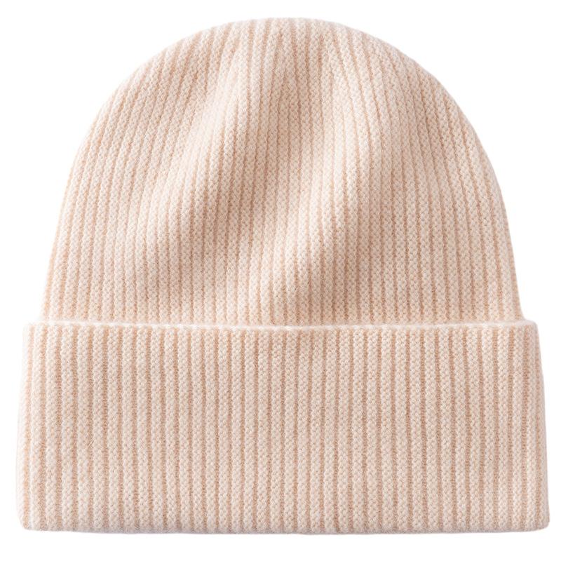 Cashmere hat autumn and winter knitted hat men's and women's knitted hat thermal bag head knitted hat new thermal knitted hat