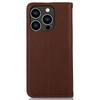 KHAZNEH For iPhone 16 Pro Max Case Genuine Cow Leather Wallet Phone Cover Nappa Texture
