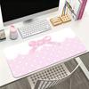 Pink Polka Dots Strawberry Y2K Bow Mouse Pad For Office Gaming And Keyboards Non-Slip Large Waterproof
