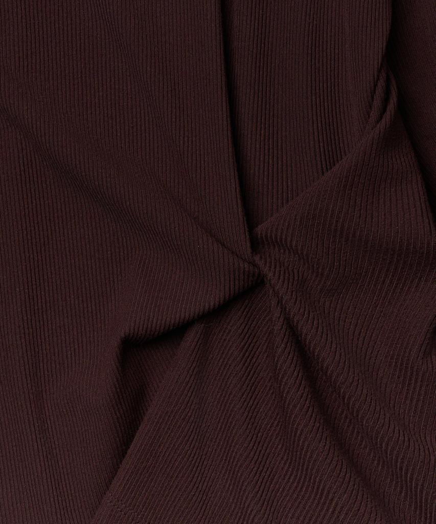 TTUDEMENT Twist Jersey Blouse_Brown