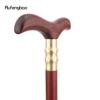 Red Wooden T Traditional Single Joint Walking Stick Decorative Cospaly Party Wood Walking Cane Halloween Mace Wand Crosier 90cm