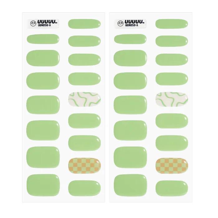 Green Bikini Gel Nails