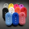 ZAD silicone key cover Case set shell skin For fiat 500 3 Buttons Flip remote Key Blank Fob Auto parts car accessories colorful
