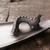 1pc Chinese Lukcy Dragon Design Incense Burner Creative Home Decor Incense Stick Holder Portable Ceramic Censer -Without Incense
