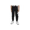 Logo Letter Print Cuffed Knit Sports Pants Kids Bottoms Black DB6994-011