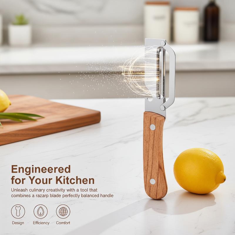 3 in 1 Multifunction Serrated Knife Vegetable Peeler Handle with Bottle Opener for Culinary Kitchen Tools