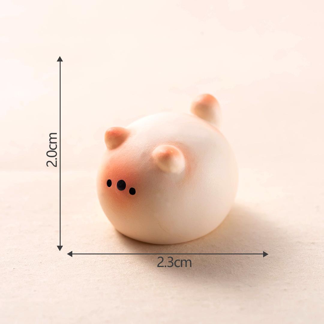 

Микро-ландшафтное украшение, мультяшный милый поросенок Ванцзы, маленькая паровая еда, игрушечный слепой мешок, заколка для волос, декоративные аксессуары Animal Hot Kids Bread