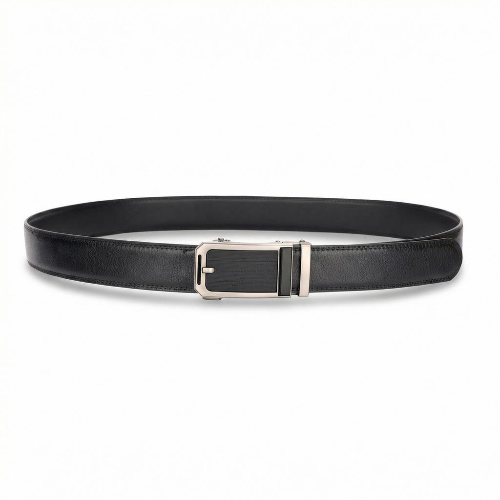 Men'S Belt Cowhide Automatic Buckle Casual High-End Leather Belt Middle-Aged And Young Business Versatile Belt
