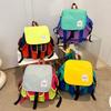 Splicing Contrasting Colors British Style Kindergarten Schoolbag Large Class Boys and Girls Backpack Large Capacity Leisure Travel Backpack
