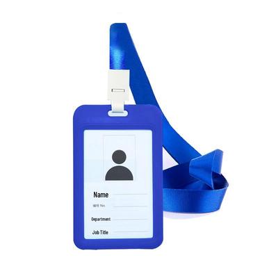 Doppelseitiger transparenter Ausweishalter mit Schlüsselband für Arbeit, Studenten, Bus oder Namensschilder