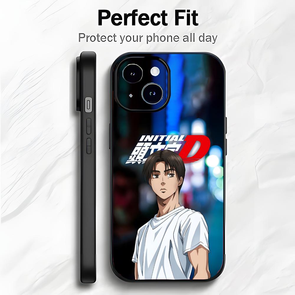 Racing Classic Japanese Anime I-Initial D Phone Case Phone Case Soft Packaging Lightweight For iPhone17 16 15 14 13ProMax