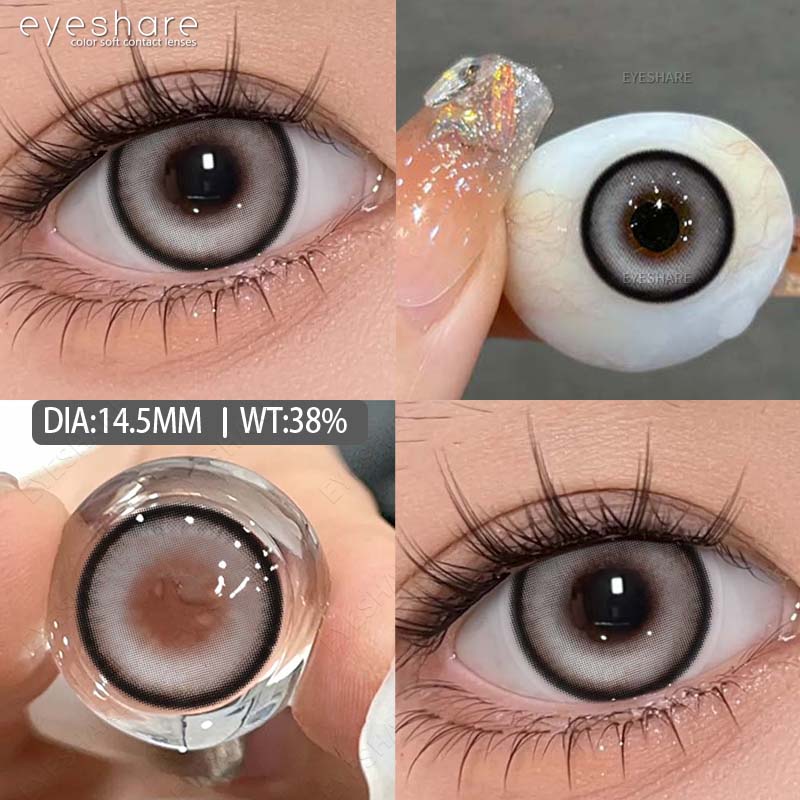 Eyeshare Colored Contact Lenses Natural Blue Contact Lenses Green Fashionable Exquisite Lenses Brown Contact Lenses Gray Lenses 1 Pair