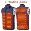 Zone 9 Heating Vest Zone Electric Jacket 2024 New Lightweight Men's Sportwear Winter Graphene Warm USB Heating Coat