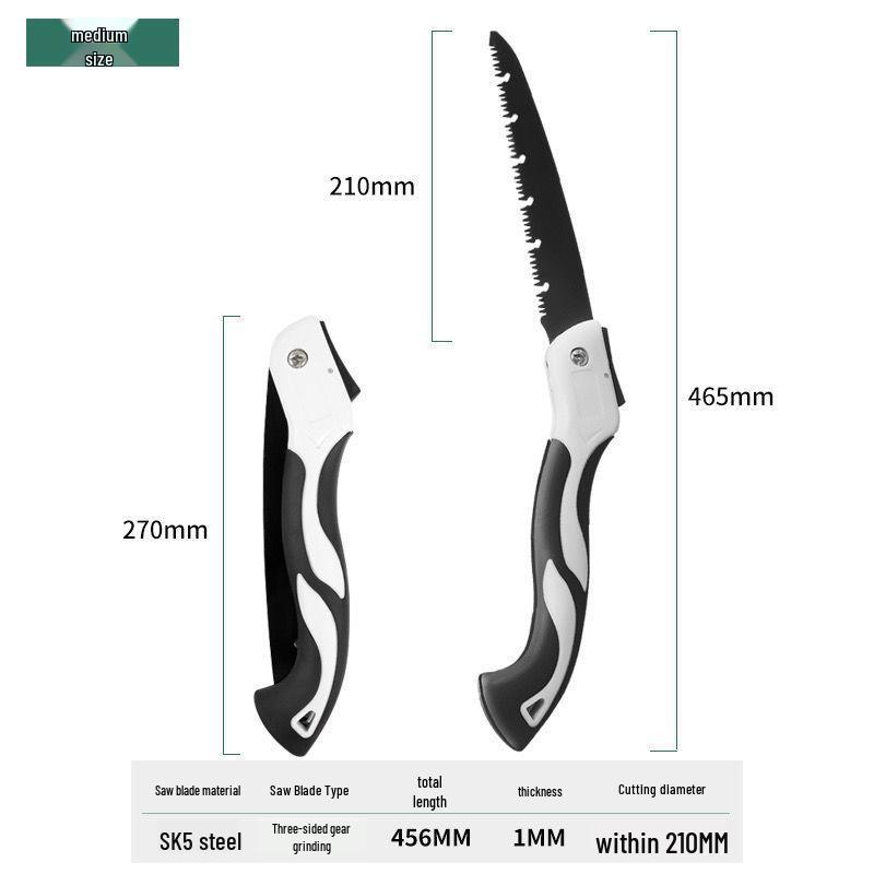 Free Marking Multifunctional Folding Hand Saw: Thickened Manganese Steel for Woodworking and Tree Cutting