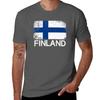 Finnische Flagge Design Vintage Hergestellt in Finnland Geschenk T-Shirt Nützlich Lässig Arbeits-T-Shirt