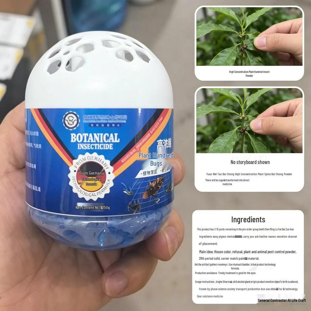 120g German Plant Bai Chong San Insect Repellent Box for Home - Safe for Wardrobe, Kitchen, Cockroach & Flea Control