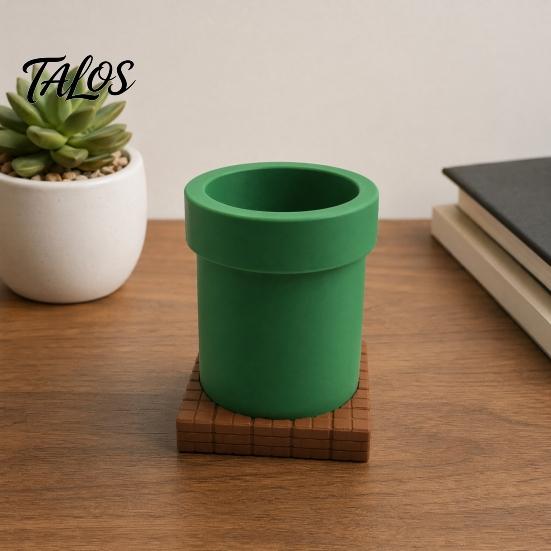Creative Pen Holder 3D Printed Game Pipe Shape Holder, Spacious Barrel Storage Desk Accessory Stand, Multi-Functional Desktop Organizer And Stationery