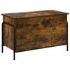 Storage Box Smoked Oak 80 X 40 X 49.5 Cm Engineered Wood