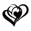 Double Heart Metal Wall Art Valentine Iron Decor Heart to Heart Design Easy Install Romantic Home Gift Black