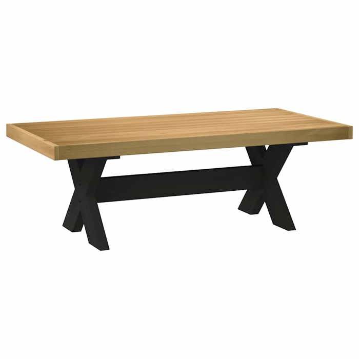 VidaXL Table basse NOAIN pieds en forme de X 120x60x40 cm massif pin, table, table en bois, table rustique, table de salon, 4100034