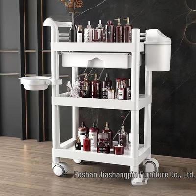 Compact Beauty Salon Trolley: Mobile Hand Push Storage Rack for Household Tools
