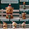Animal Christmas Resin Figurine Set Santa Claus Tree Decor Kids Gift Birthday