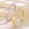 Dawapara Muslim Arabic Calligraphy Cuff Bangle Lotus Flower Arabic Blessing Adjustable Bangle Stainless Steel Jewelry