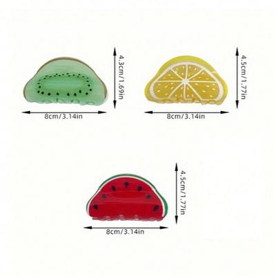 1PC Fruit Based Acrylic Clip Creative Hair Accessory Hair Clip At The Back Of The Head Shark Clip