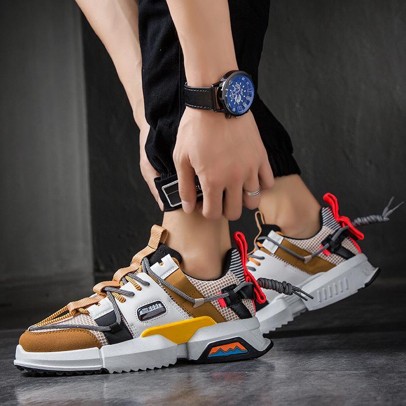 Fashion Men's Casual Sneakers Spring Autumn Sneakers Breathable Men Shoes Lace Up Comrfortable Platform Shoes Men's Vulcanized Shoesff5