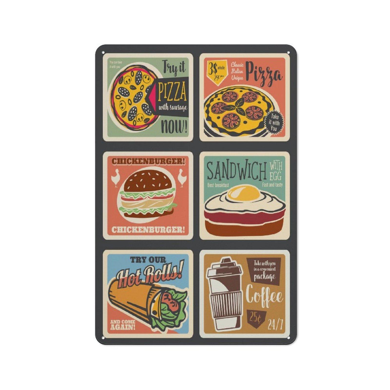 

1Pc Vertical Metal Wall Sign Tin Poster 2030cm / 3040cm Vintage Home Garage Cafe Bar Living Room Decor 20*30CM